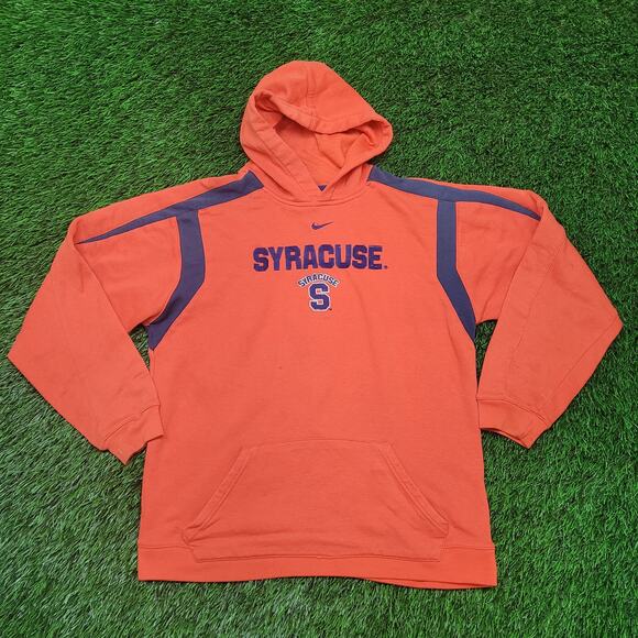 Vintage Y2K Nike Syracuse Orange Hoodie Women Medium Boxy Cropped Center Swoosh - Picture 1 of 14